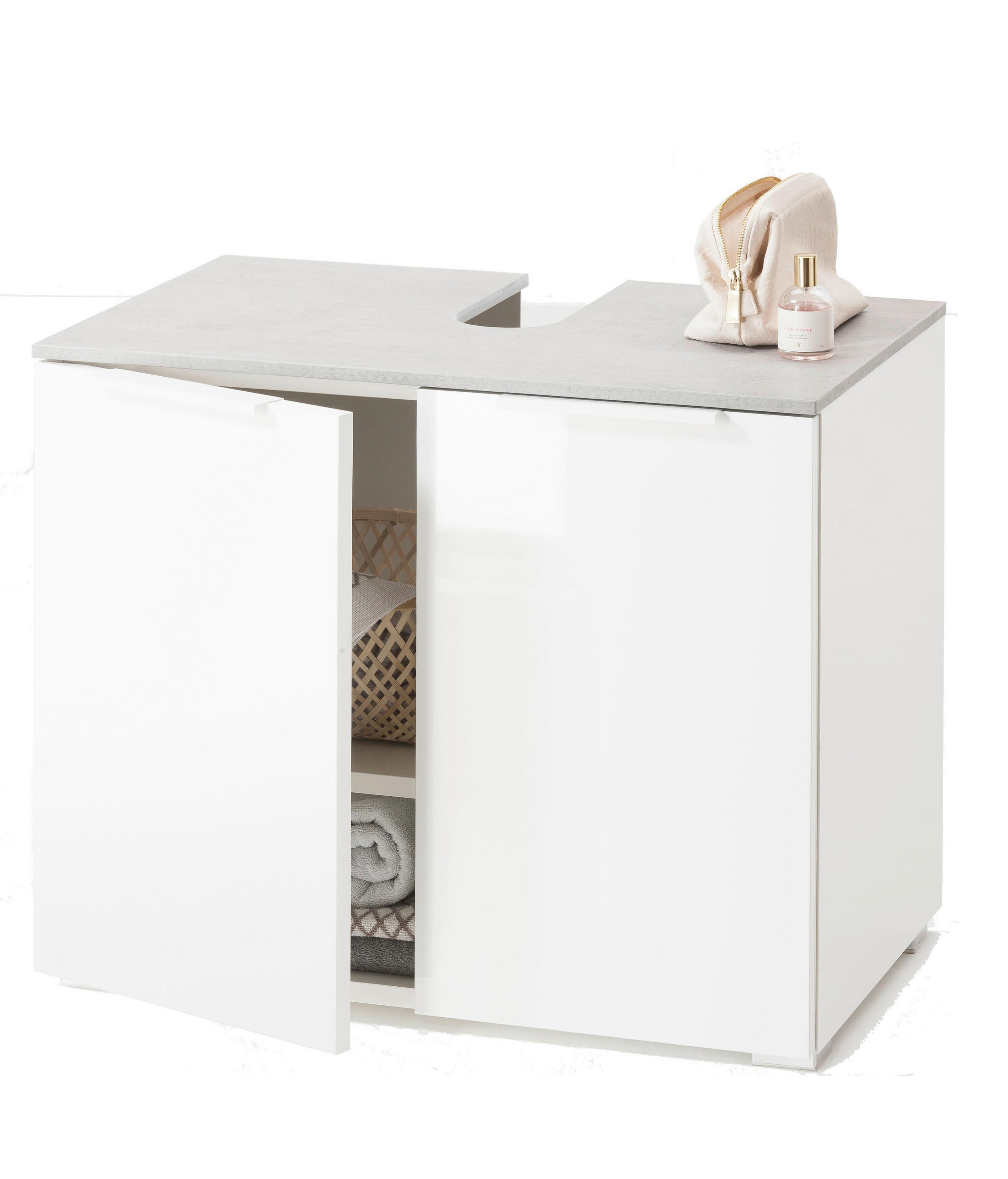 OMARICA ZA POD UMIVALNIK 70/57,5/35 cm  - Moderno, kovina/leseni material (70/57,5/35cm) - Xora