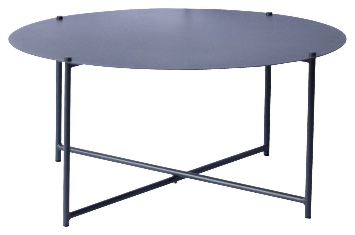 COUCHTISCH 83/83/40 cm rund Anthrazit  - Anthrazit, Design, Metall (83/83/40cm) - Xora