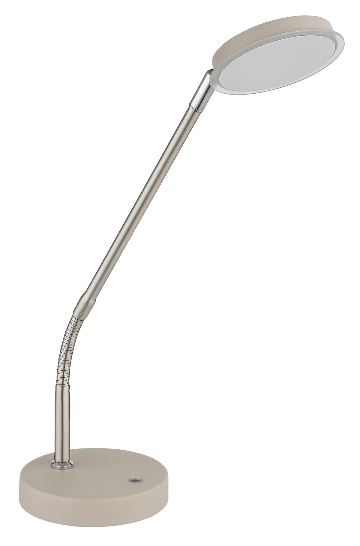 LED-TISCHLEUCHTE Silvio 43/13/53,5 cm  - Sandfarben/Klar, Design, Kunststoff/Metall (43/13/53,5cm)