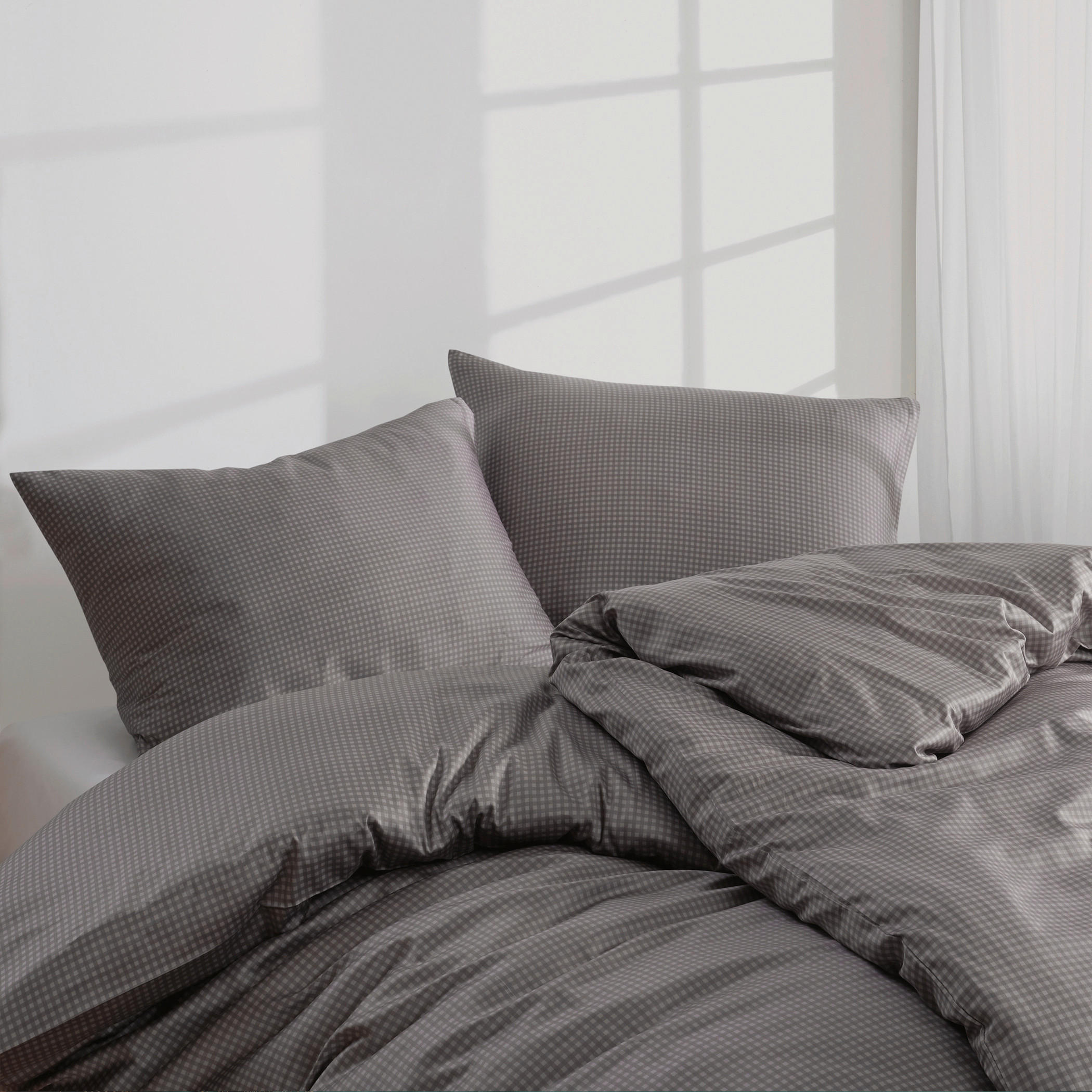 BETTWÄSCHE Satin 140/220 cm  - Dunkelgrau, Basics, Textil (140/220cm) - Florella