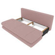 SCHLAFSOFA  in Mikrofaser Rosa  - Schwarz/Rosa, KONVENTIONELL, Kunststoff/Textil (212/93/90cm) - Carryhome