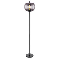STEHLEUCHTE 30/160 cm    - Schwarz/Grau, Design, Glas/Metall (30/160cm) - Globo