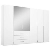 DREHTÜRENSCHRANK in Weiss  - Chromfarben/Weiss, Design, Glas/Holzwerkstoff (301/223/60cm) - home24