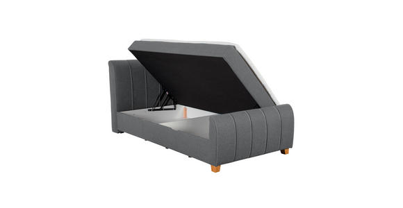 BOXBETT 120/200 cm in Grau - Eichefarben/Grau, Design, Holz/Textil (120/200cm) - Xora