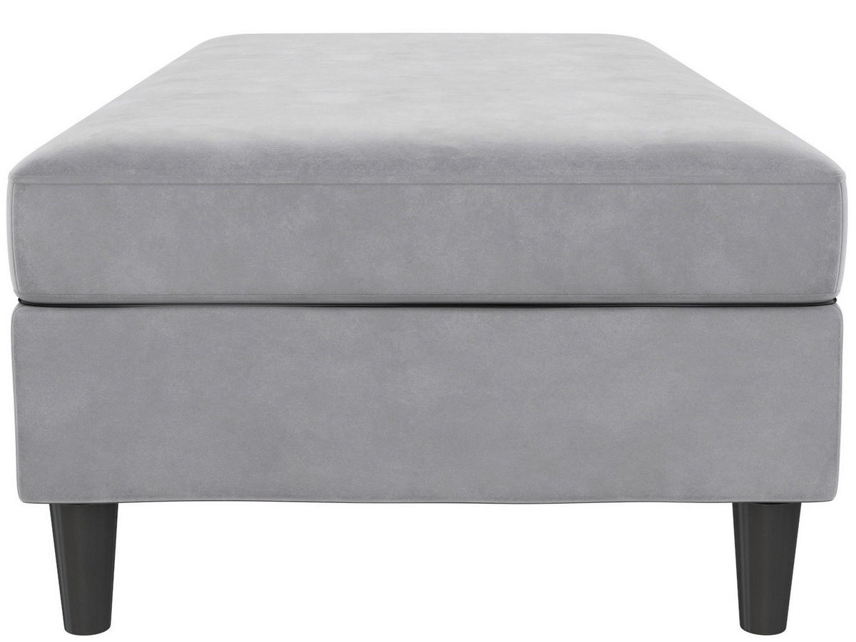 HOCKER in Textil Grau  - Schwarz/Grau, Basics, Kunststoff/Textil (130/43/69cm) - Livetastic