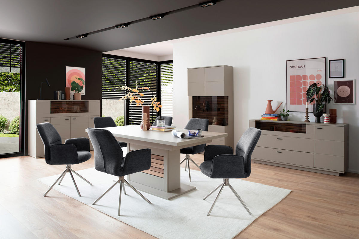 HIGHBOARD , 150/121/44 cm,  - Anthrazit, Design, Holzwerkstoff/Metall (150/121/44cm) - Livetastic