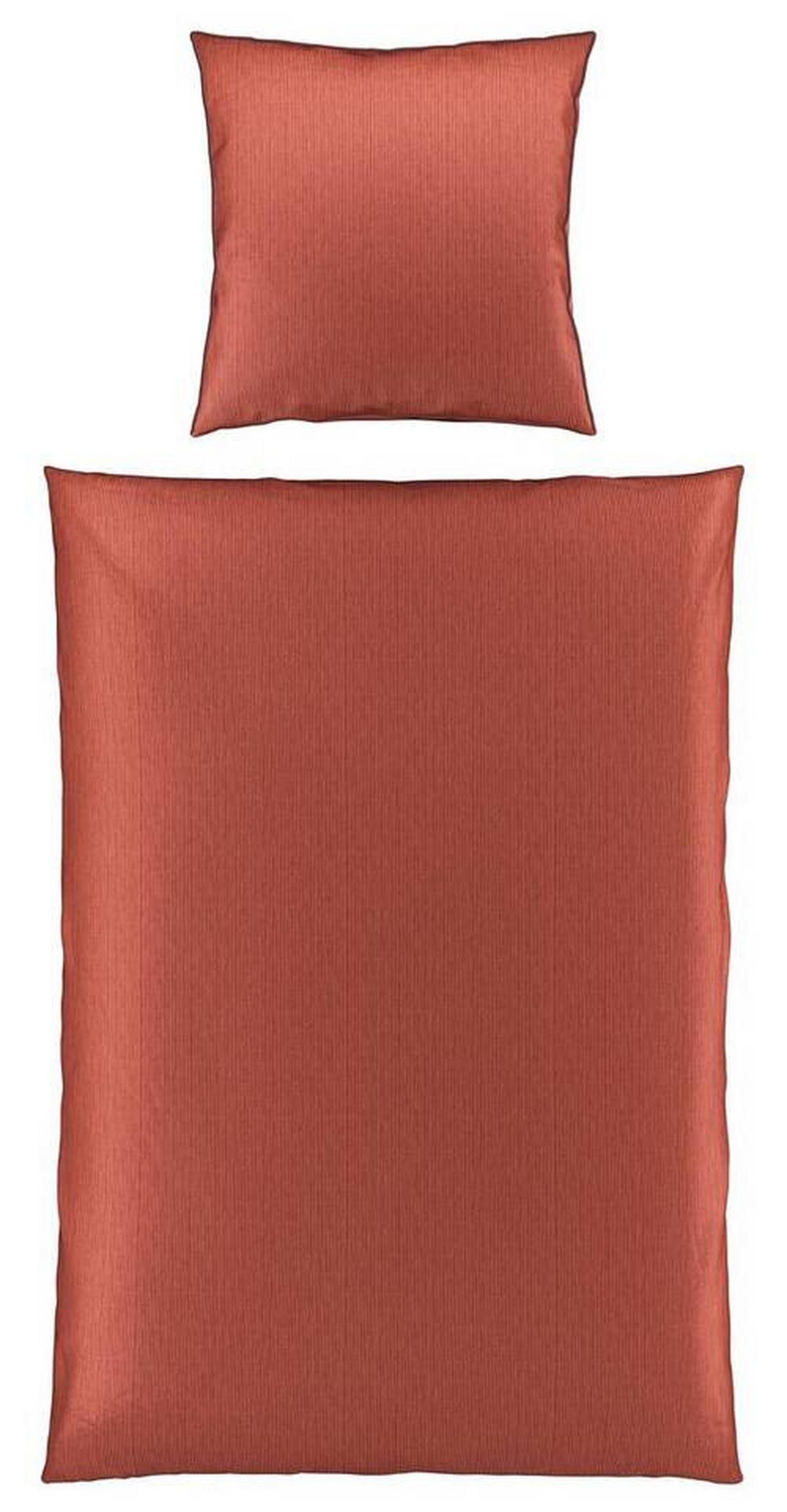 WENDEBETTWÄSCHE Satin 155/220 cm  - Terracotta, Basics, Textil (155/220cm) - Bio:Vio