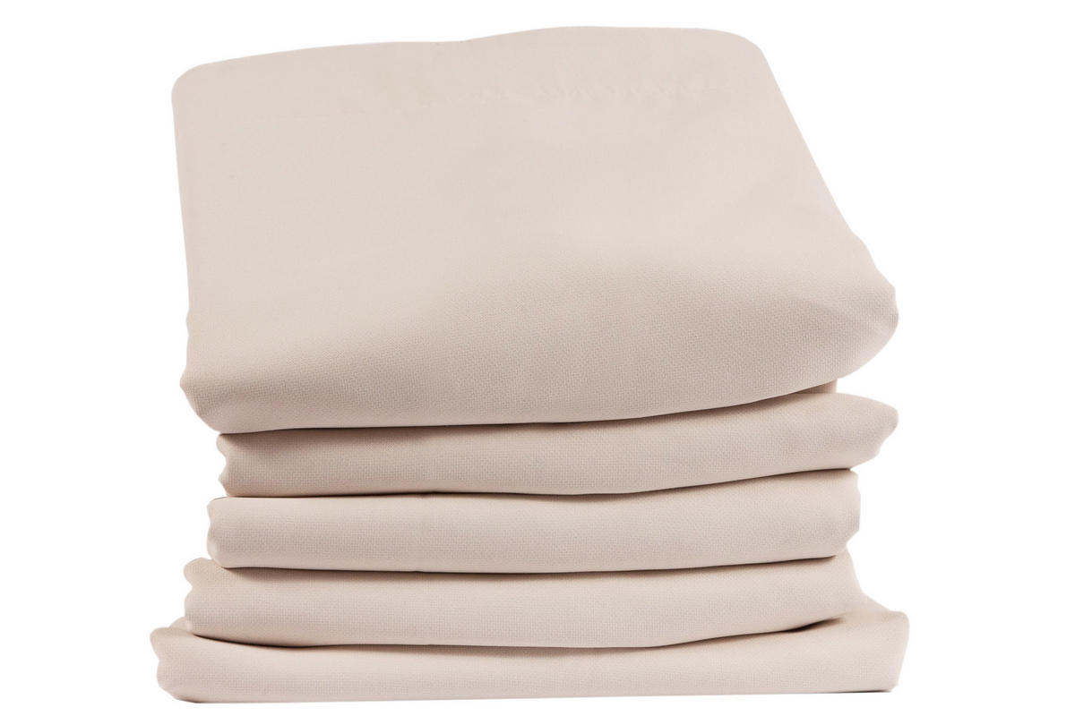 LÄRMSCHUTZVORHANG black-out (lichtundurchlässig) 145/260 cm   - Beige, Basics, Textil/Metall (145/260cm)