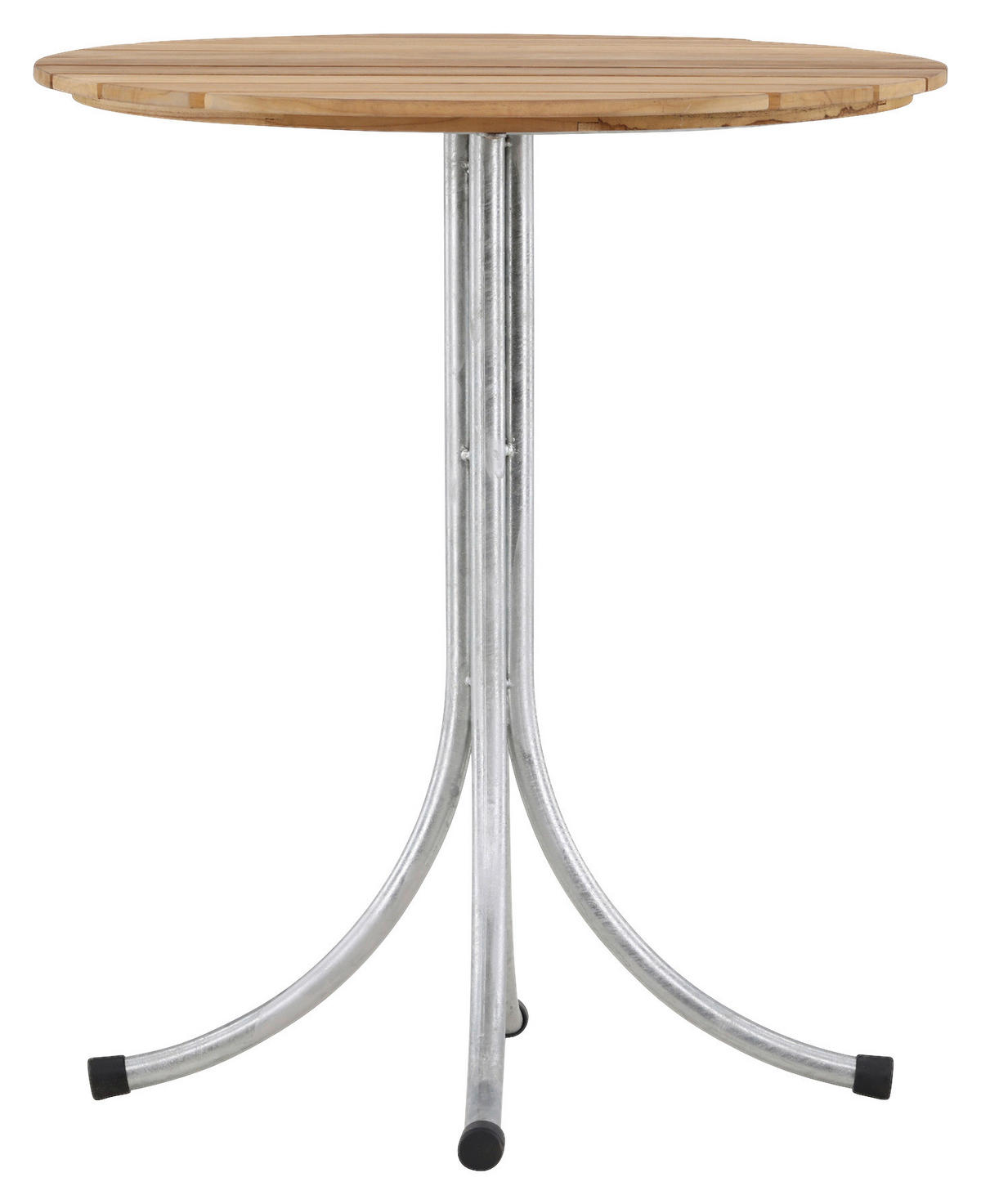 UTEBORD metall, trä rund  - teakfärg/silver, Klassisk, metall/trä (65/65/75cm) - Gardenson