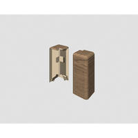 AUßENECKE - Hellbraun/Nussbaumfarben, KONVENTIONELL, Kunststoff (1.6/0.7/5.9cm) - Egger Holzwerkstoffe