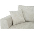 SCHLAFSOFA Struktur Creme  inkl. Zierkissen, Rückenkissen, Bettkasten, Schlaffunktion, Rücken echt  - Creme/Schwarz, KONVENTIONELL, Kunststoff/Textil (253/87/102cm) - Xora