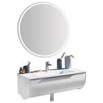 BADEZIMMER 93,2 cm  - Weiß, MODERN, Glas/Holzwerkstoff (93,2cm) - Novel