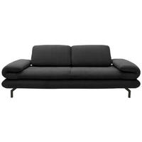 2-SITZER-SOFA Webstoff Dunkelgrau  - Dunkelgrau/Schwarz, Design, Textil/Metall (204 (264)/83 (110)/98cm) - LOOKS by W.Joop