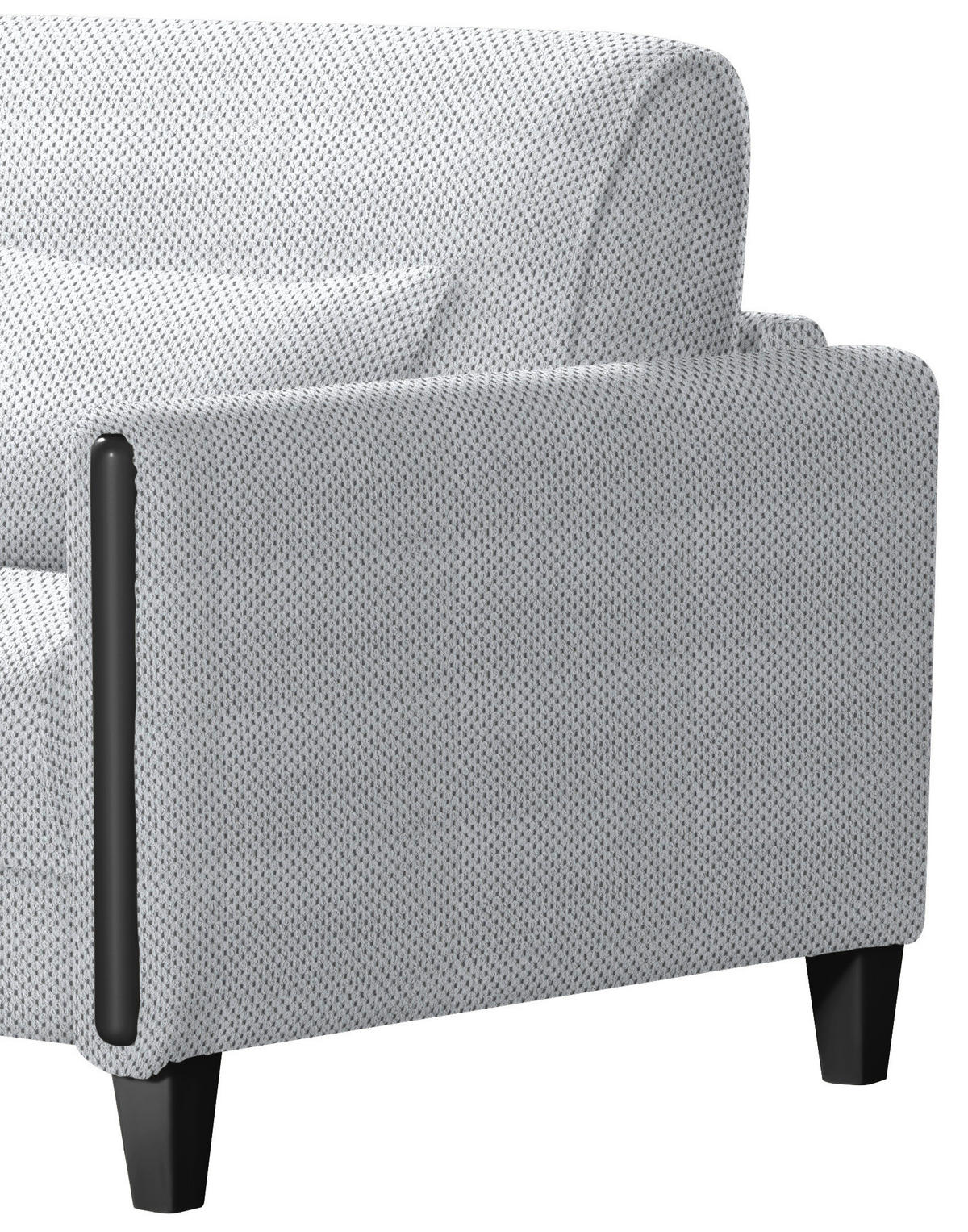 SCHLAFSOFA in Holz, Textil Schwarz, Hellgrau  - Hellgrau/Schwarz, Design, Holz/Textil (174/88/104cm) - Niels Andersson