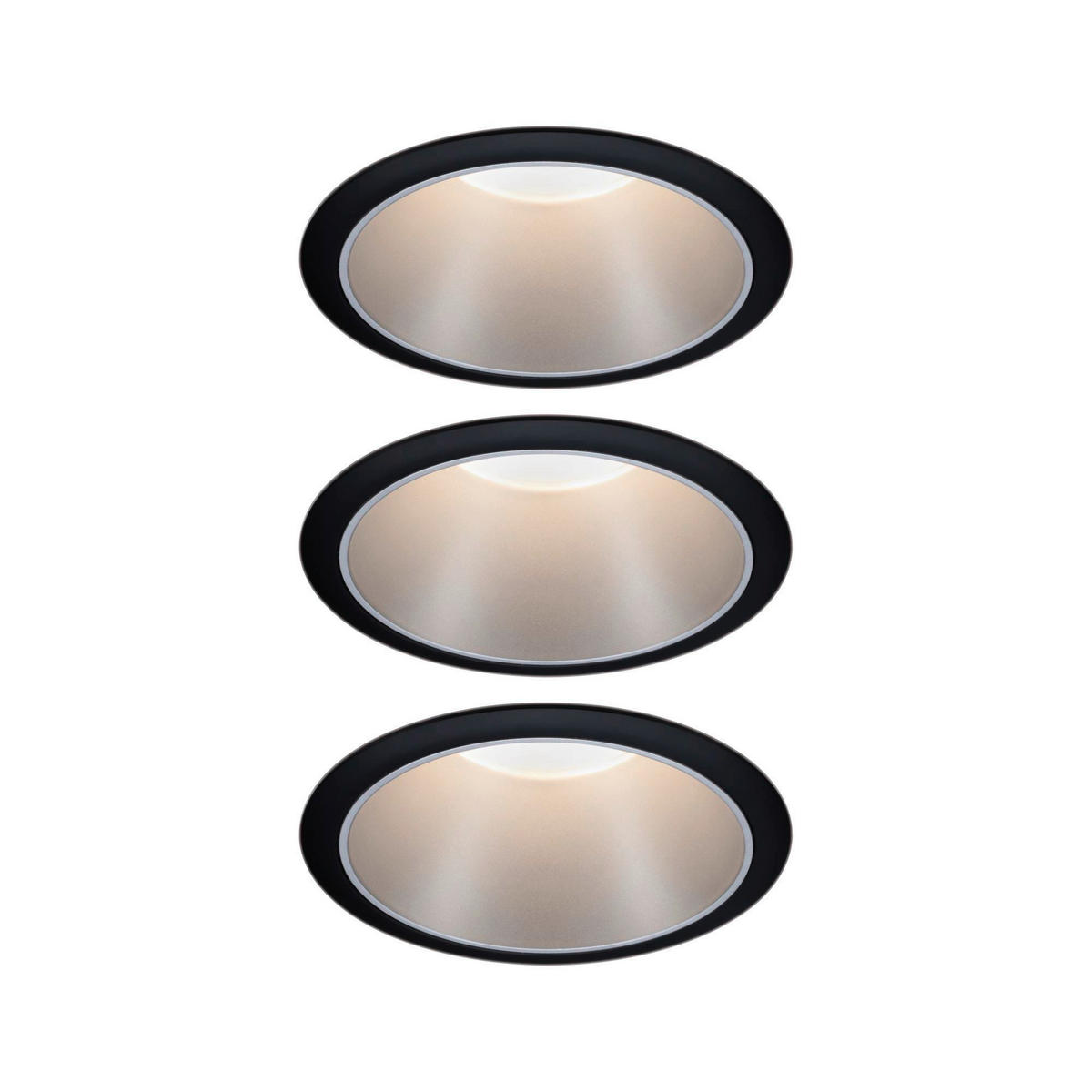 LED-SPOTKOPF 8,8 cm  - Silberfarben/Schwarz, Design, Kunststoff/Metall (8,8cm) - Paulmann