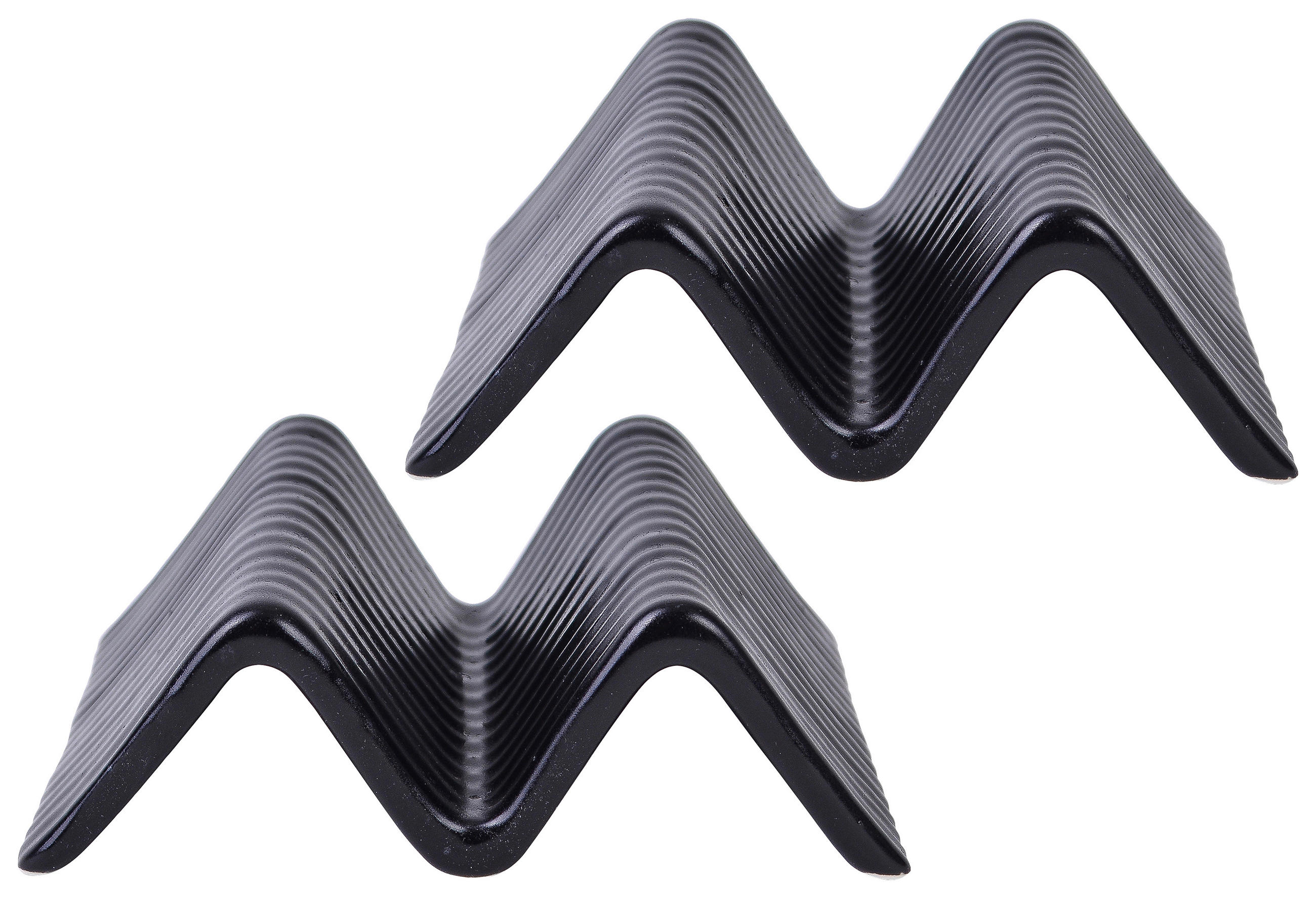 SERVIERSCHALENSET 2-teilig Streat Food  14,5/10,5 cm  - Schwarz, Basics, Keramik (14,5/10,5cm) - Creatable