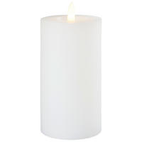 LED-SVEČA - bela, Basics, umetna masa/naravni materiali (7/15cm) - Ambia Home