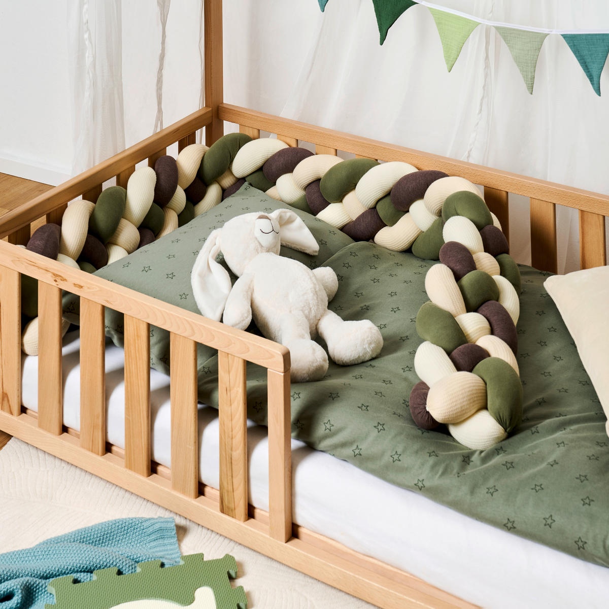BABYBETTWÄSCHE Jersey 100/135 cm  - Grün, Basics, Textil (100/135cm) - Patinio