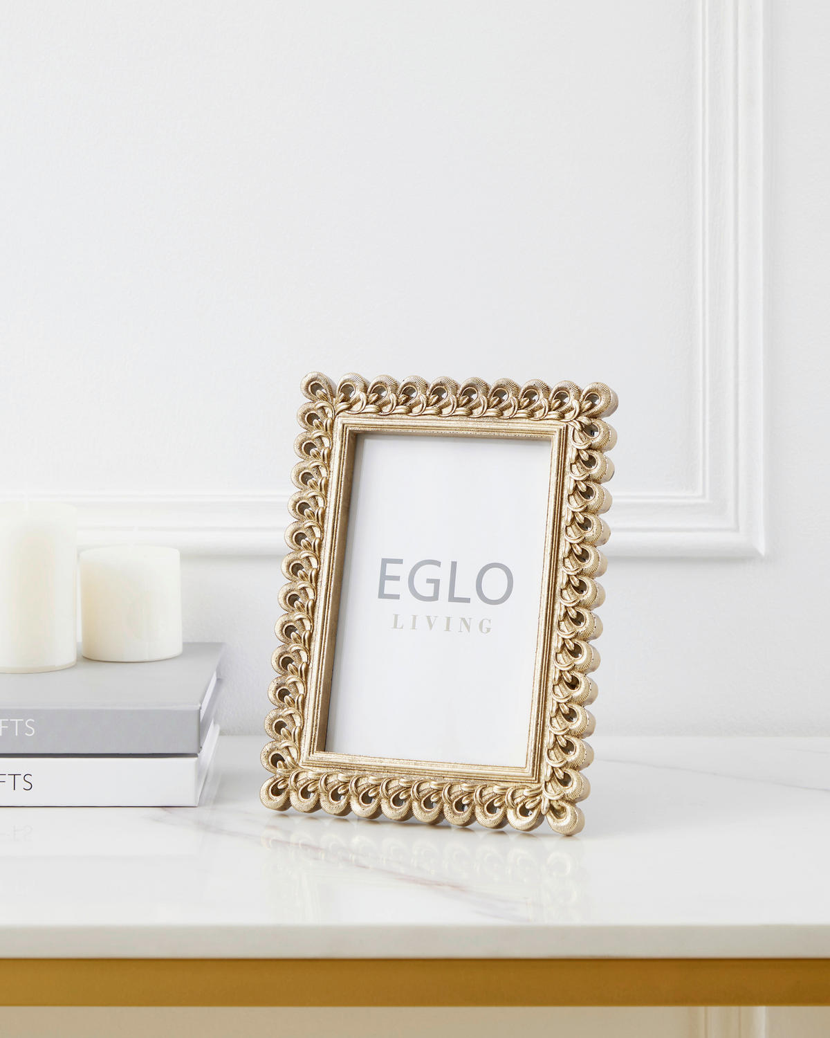 RAHMEN 15,5/2/20,5 cm  - Goldfarben, Trend, Glas/Kunststoff (15,5/2/20,5cm) - Eglo