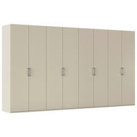 DREHTÜRENSCHRANK 400/235/61 cm,  in Champagner, 8 Tür(en)  - Edelstahlfarben/Champagner, Basics, Holzwerkstoff/Metall (400/235/61cm) - Novel