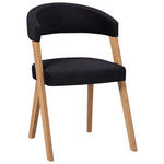 STUHL in Holz, Textil Anthrazit, Wildeiche  - Wildeiche/Eichefarben, MODERN, Holz/Textil (56/81/66cm) - Venda