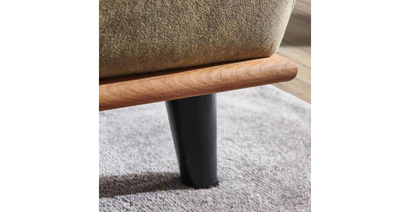 SCHLAFSOFA mit Stoffauswahl, Rücken echt, Schlafen auf Sitzhöhe Webstoff Olivgrün - Schwarz/Olivgrün, Design, Holz/Textil (206/77-87/102cm) - Novel