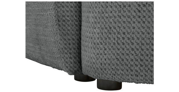 ECKSOFA Dunkelgrau Chenille  - Dunkelgrau/Schwarz, MODERN, Kunststoff/Textil (287/179cm) - Carryhome