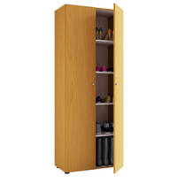 SCHUHSCHRANK Vandol  in 71/180/39 cm  - Silberfarben/Buchefarben, Design, Holzwerkstoff/Kunststoff (71/180/39cm) - MID.YOU