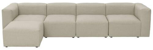 ECKSOFA LENA Creme Flachgewebe  - Creme, Design, Kunststoff/Textil (350/73/100cm) - Max Winzer