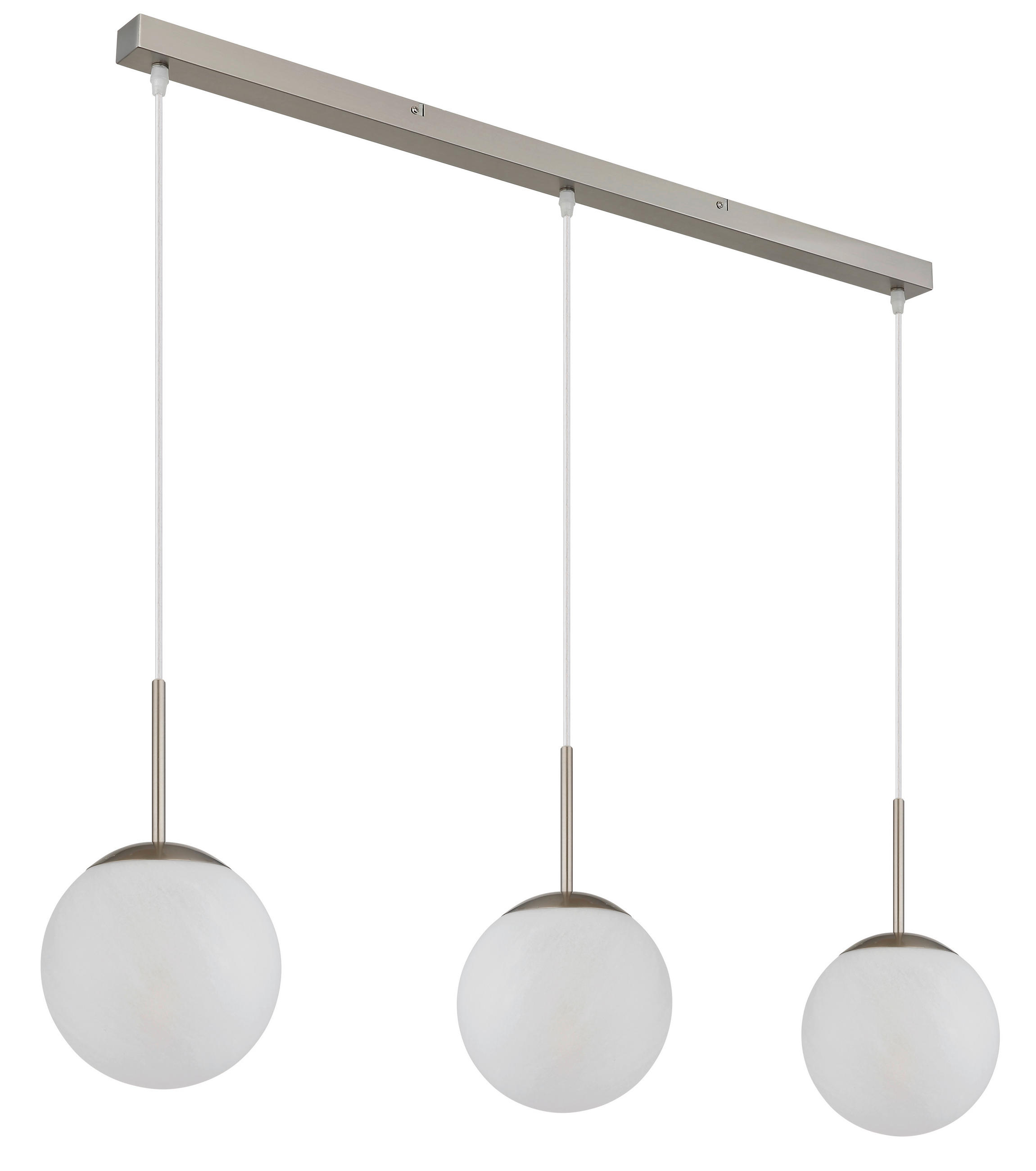 Globo Hängeleuchte Kop Weiß, Nickel, Transparent 20x120x104 cm