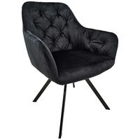 SADA ŽIDLÍ S PODRUČKAMI 2 kusy - černá, Moderní, kov/textil (57/85/62cm) - MID.YOU
