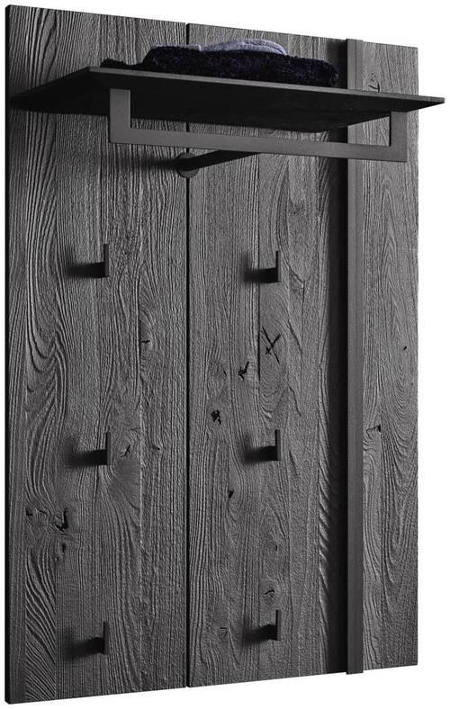 GARDEROBENPANEEL in 73/106/35 cm - Anthrazit/Eschefarben, Design, Holz/Metall (73/106/35cm) - Johann Jakob