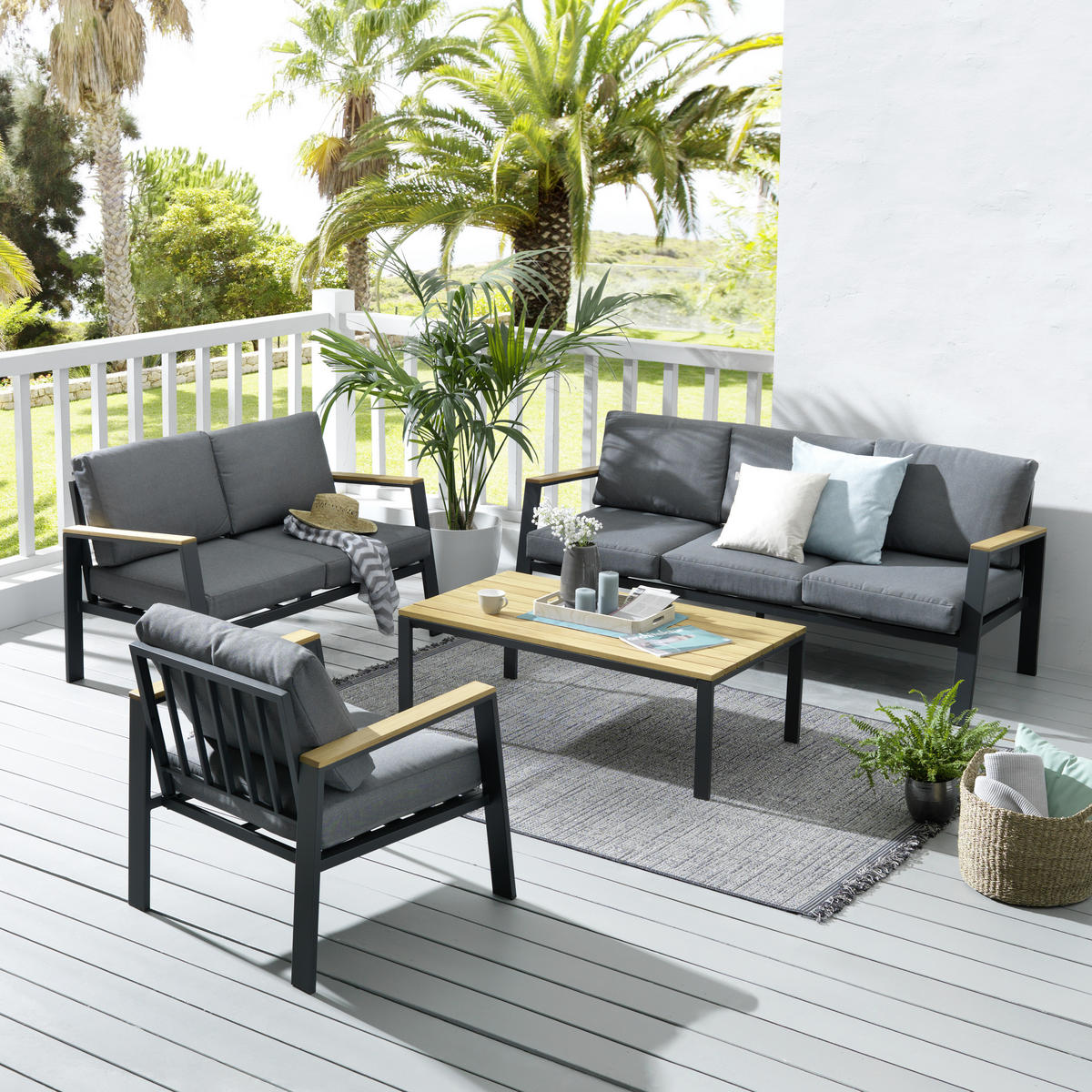 Garden lounge sofa set discount