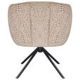 ARMLEHNSTUHL  Sitzfläche 360° drehbar Webstoff, Mikrofaser  - Beige/Schwarz, Design, Textil/Metall (67/80/65cm) - Novel