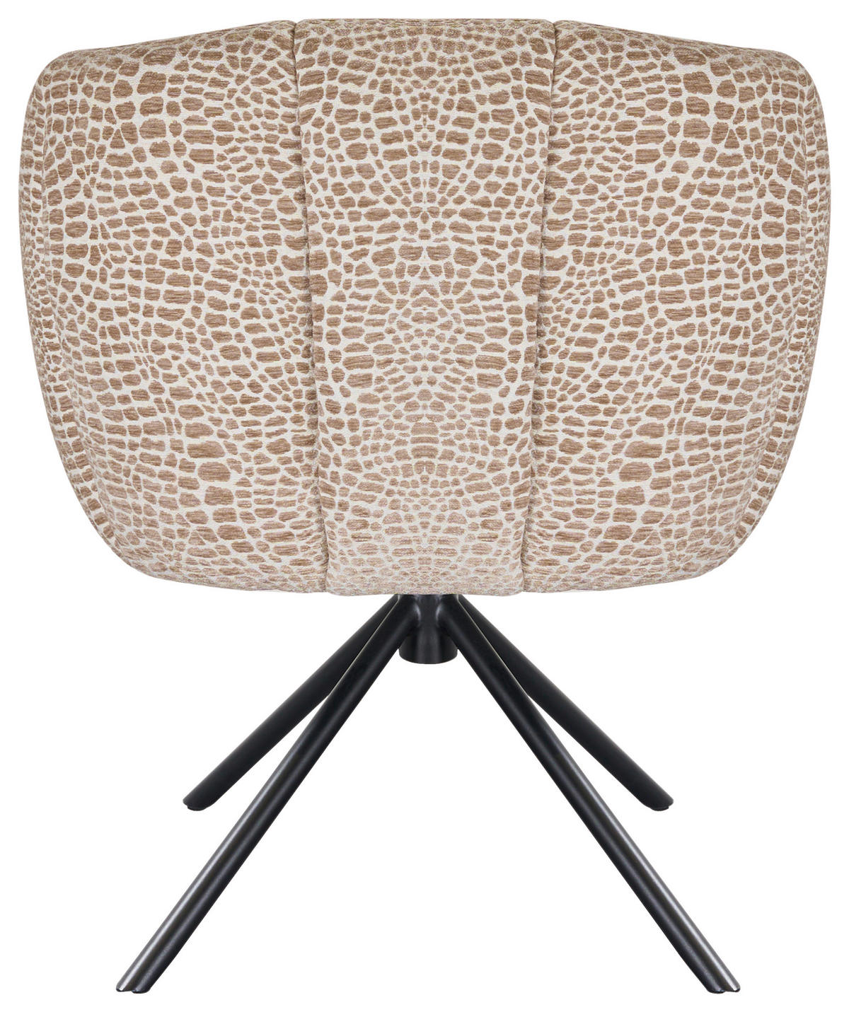 ARMLEHNSTUHL  Sitzfläche 360° drehbar Webstoff, Mikrofaser  - Beige/Schwarz, Design, Textil/Metall (67/80/65cm) - Novel