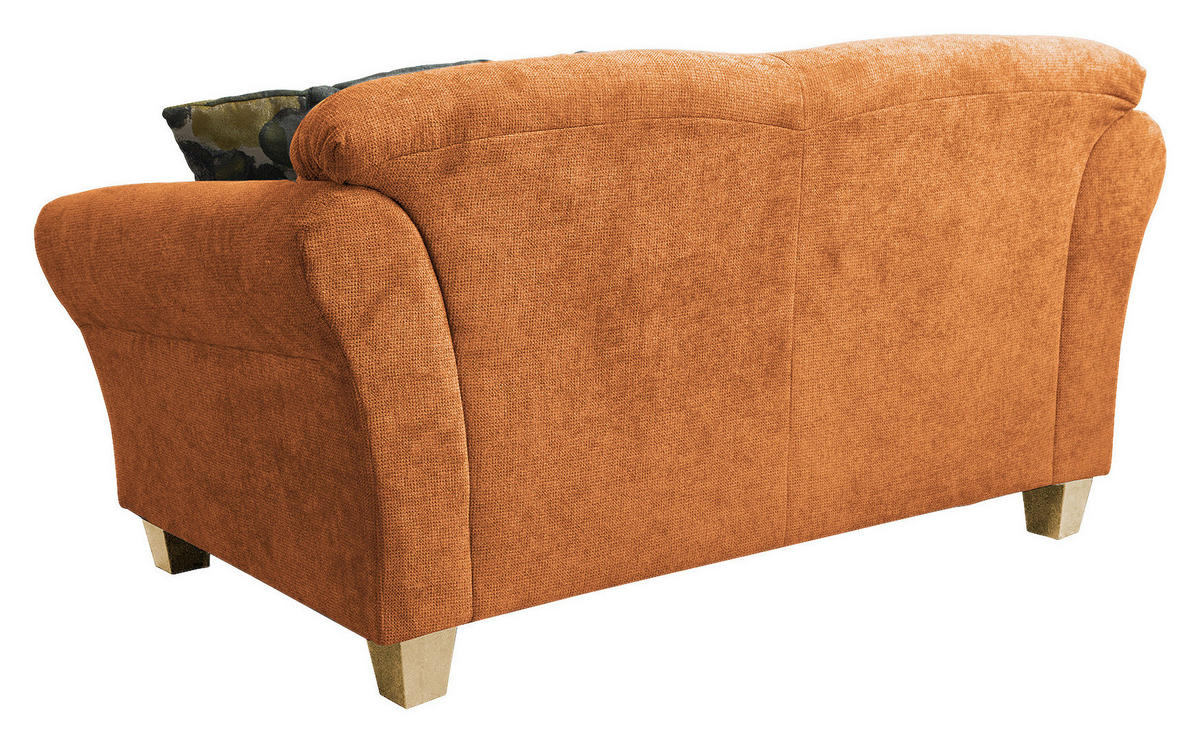 2-SITZER-SOFA in Flachgewebe Terracotta  - Terracotta/Naturfarben, Konventionell, Holz/Textil (163/84/89cm) - Sit & More