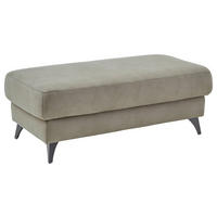 HOCKER Dieter Knoll Mikrofaser Beigebraun  - Beigebraun/Schwarz, Design, Textil/Metall (131/47/68cm) - Dieter Knoll