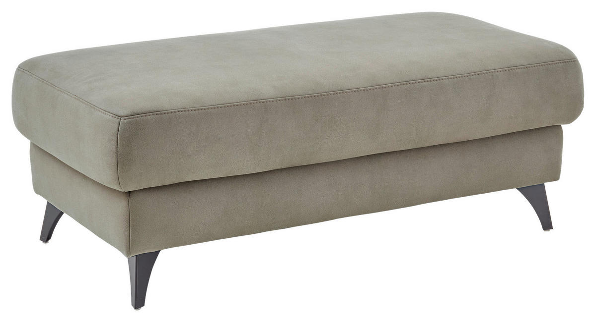HOCKER Dieter Knoll Mikrofaser Beigebraun  - Beigebraun/Schwarz, Design, Textil/Metall (131/47/68cm) - Dieter Knoll
