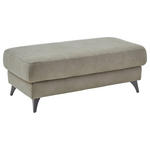 HOCKER Dieter Knoll Mikrofaser Beigebraun  - Beigebraun/Schwarz, Design, Textil/Metall (131/47/68cm) - Dieter Knoll