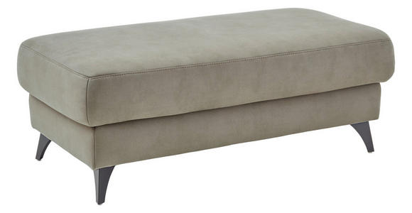 HOCKER Dieter Knoll Mikrofaser Beigebraun  - Beigebraun/Schwarz, Design, Textil/Metall (131/47/68cm) - Dieter Knoll