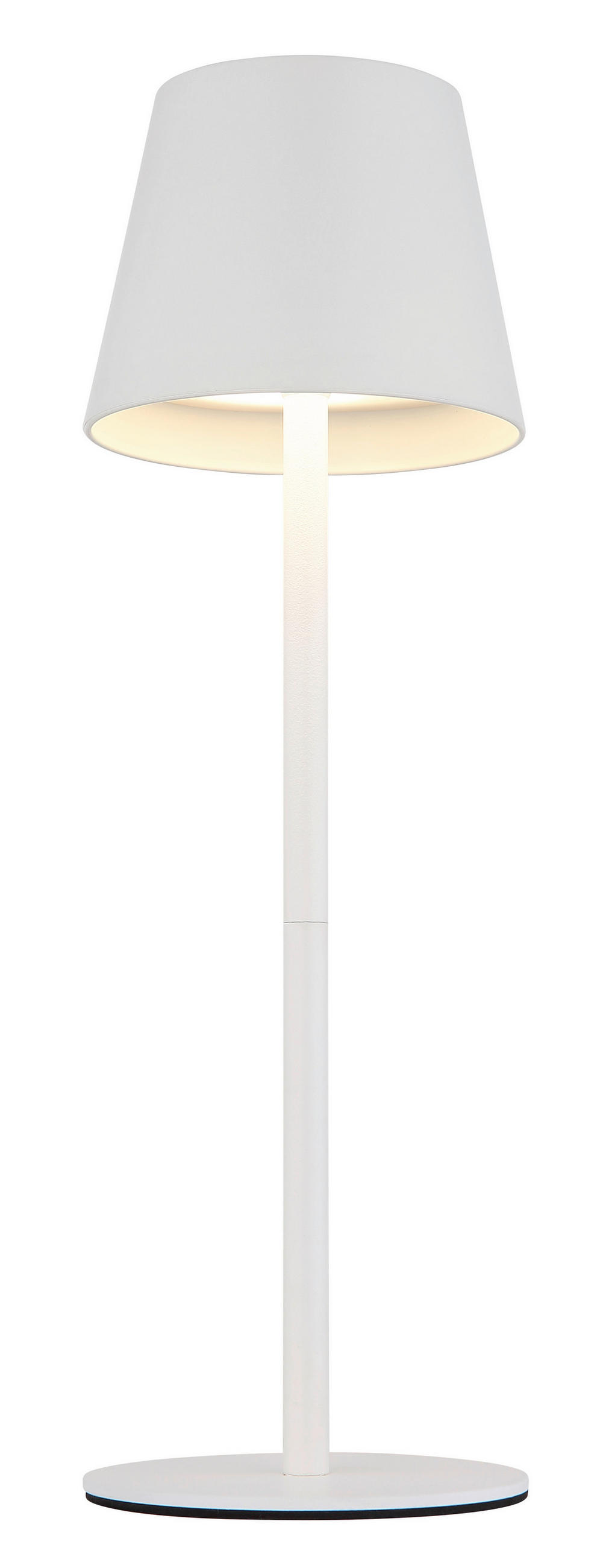 AKKU-TISCHLEUCHTE 10,6/36 cm   - Weiß, Design, Kunststoff/Metall (10,6/36cm) - Globo