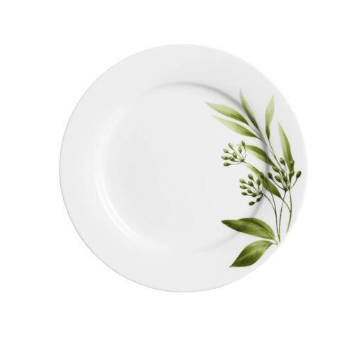 DEZERTNÍ TALÍŘEK porcelán keramika 19 cm - bílá/zelená, Konvenční, keramika (19cm) - Ritzenhoff Breker