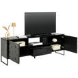 LOWBOARD in 175/60/40 cm - Schwarz, Trend, Holz/Metall (175/60/40cm) - Ambia Home