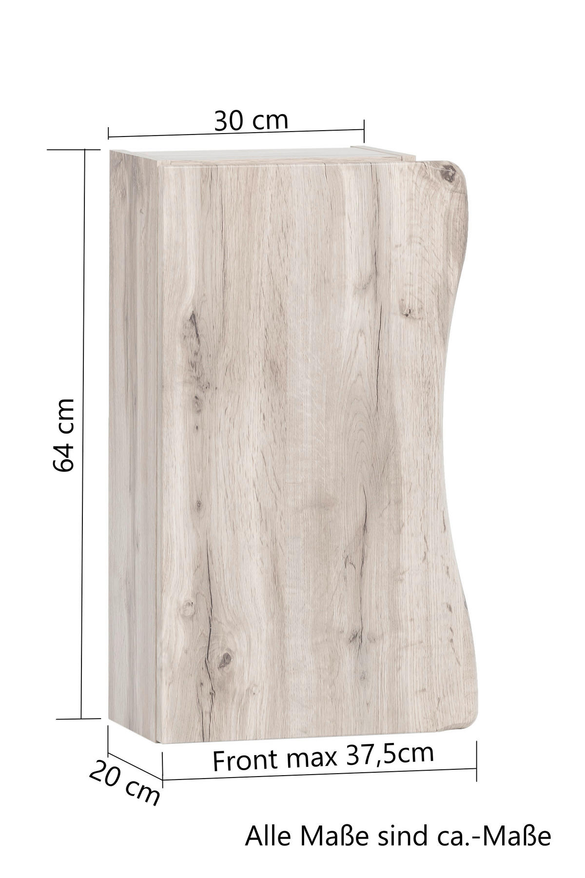 HÄNGESCHRANK 30/64/20 cm  - Eiche Wotan, Natur, Holzwerkstoff (30/64/20cm) - Xora