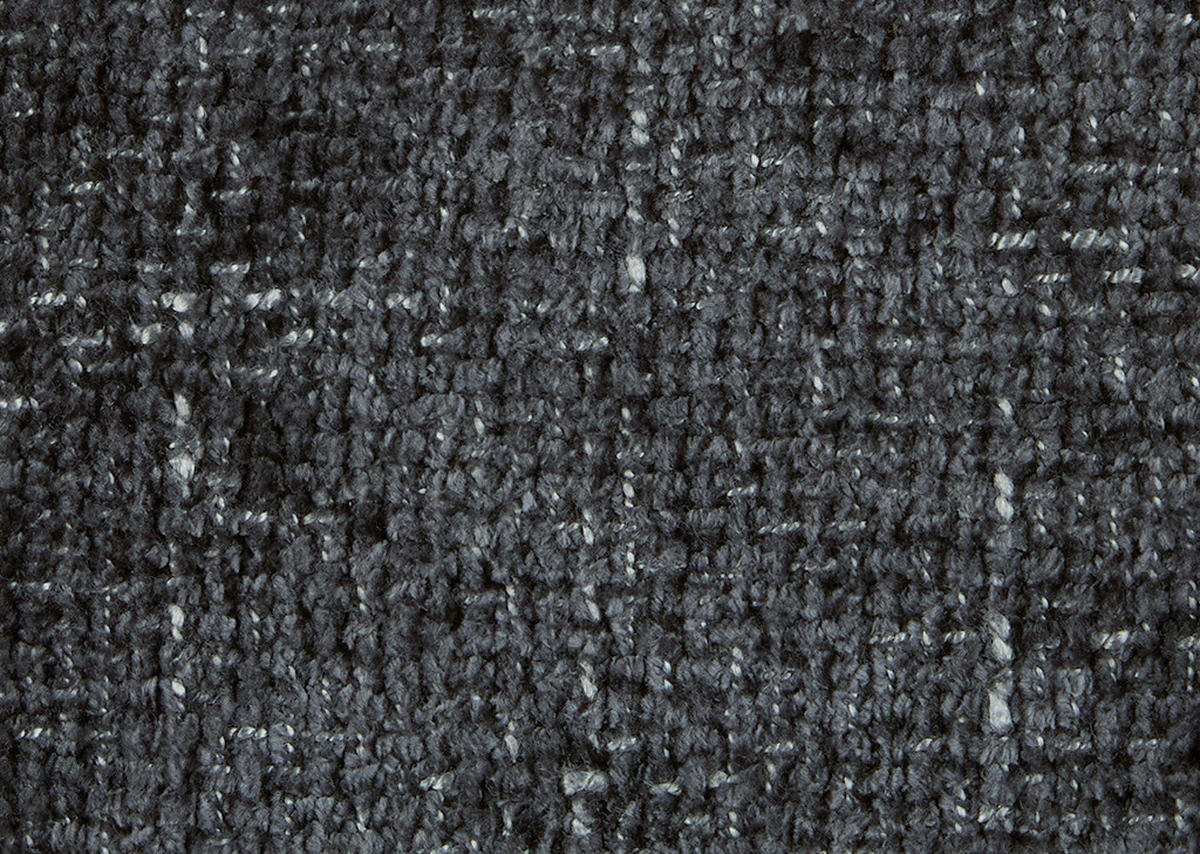 ECKSOFA in Chenille Anthrazit  - Anthrazit/Schwarz, Design, Textil/Metall (190/329cm) - Beldomo Style