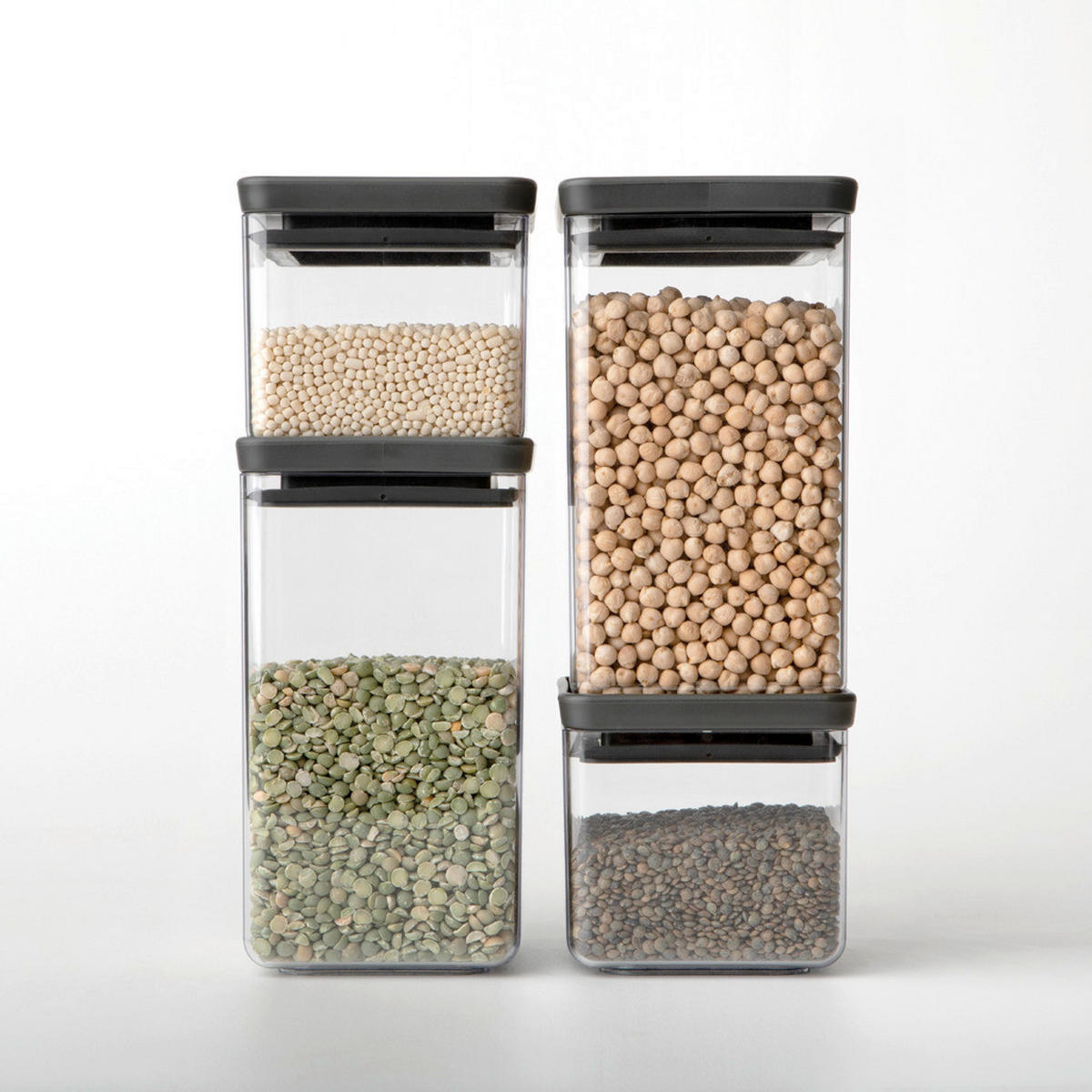 VORRATSDOSE 0,7 l  - Dunkelgrau/Transparent, Design, Kunststoff (11/10.5/11cm) - Brabantia