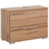 WASCHBECKENUNTERSCHRANK 80,2/59,1/35 cm  - Chromfarben/Eichefarben, KONVENTIONELL, Holzwerkstoff/Metall (80,2/59,1/35cm) - MID.YOU