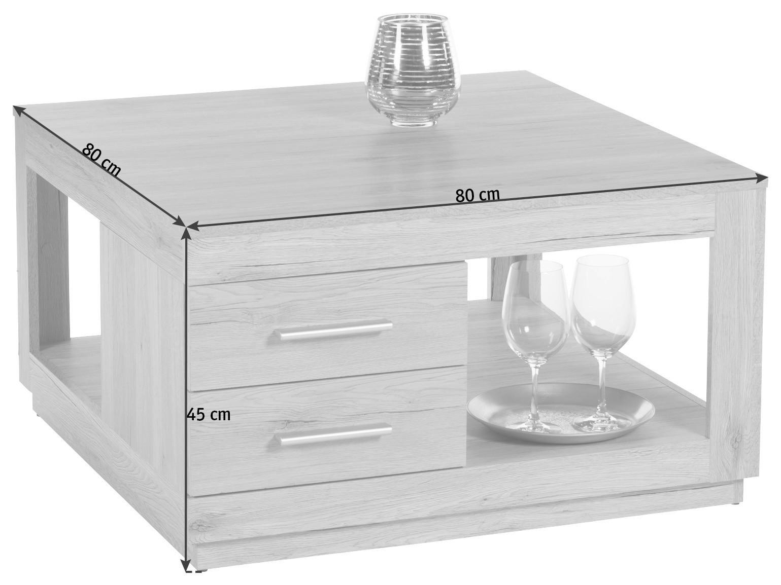 MĂSUȚĂ DE CAFEA material pe bază de lemn 80/80/45 cm   - culoare lemn stejar, Design, material pe bază de lemn (80/80/45cm) - Carryhome