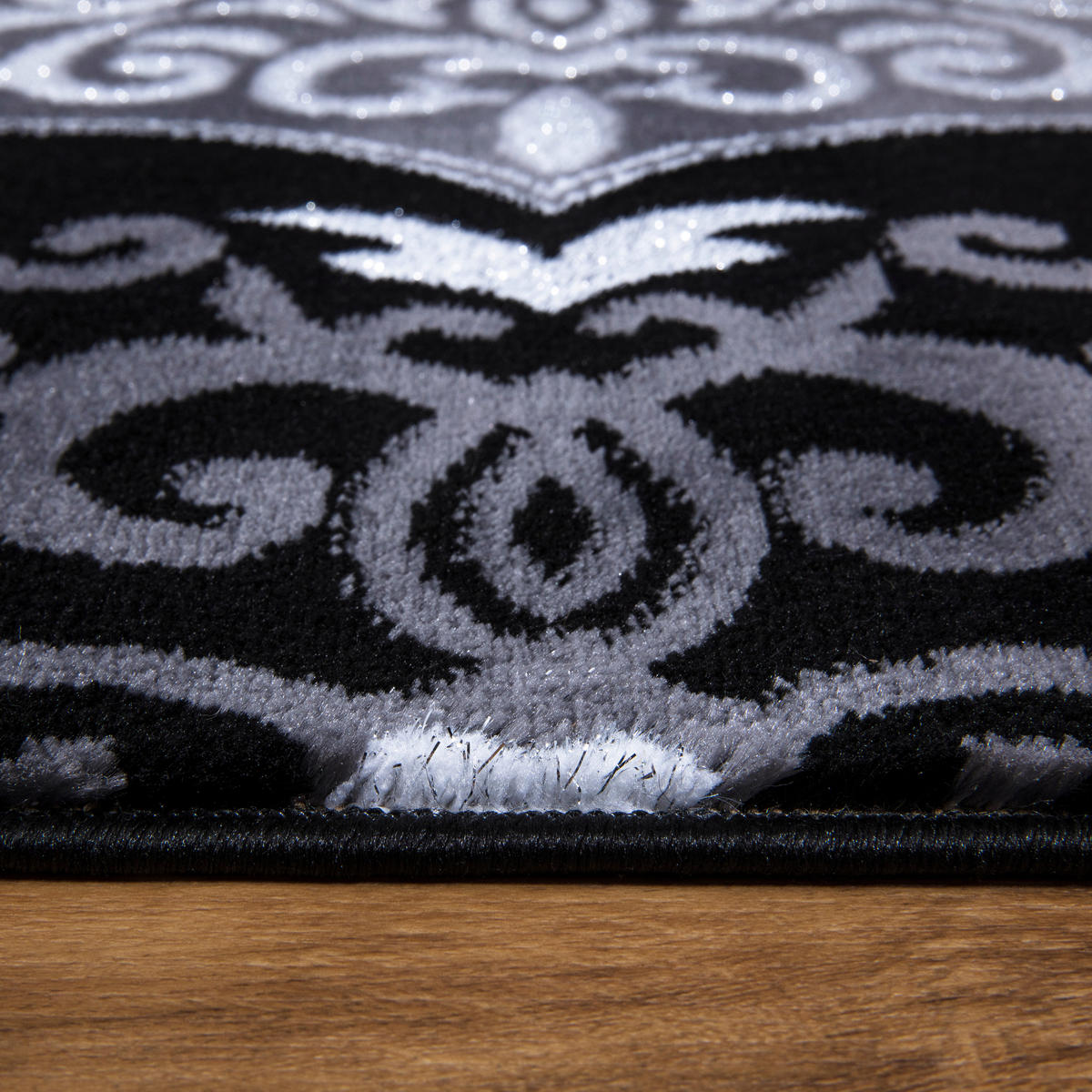 VINTAGE-TEPPICH 120/170 cm Eleysa Grau, Schwarz, Weiß  - Schwarz/Weiß, LIFESTYLE, Textil (120/170cm) - Novel