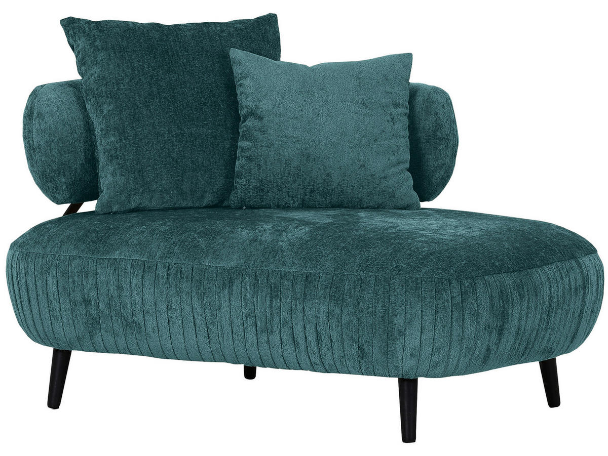 RECAMIERE i chenille turkos  - turkos/svart, Design, trä/textil (110/85/170cm) - MID.YOU